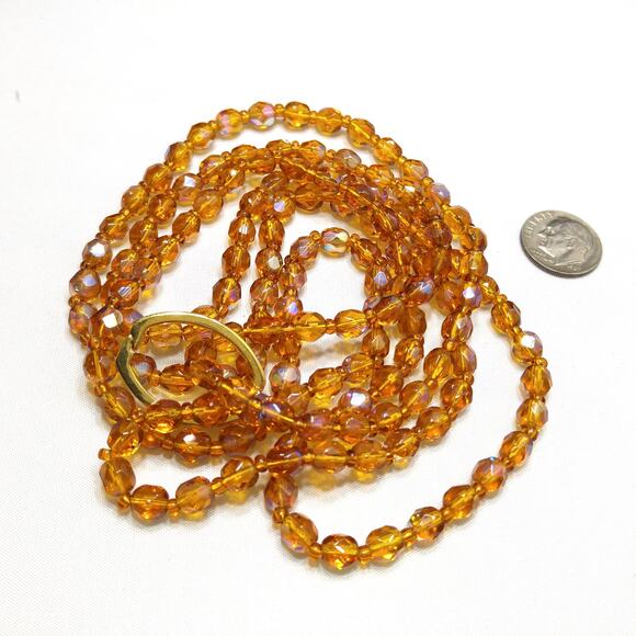 Joan Rivers Czech Glass Beaded Necklace, Gold Plated Enhancer, 45 Inch, 1990s - Picture 9 of 9